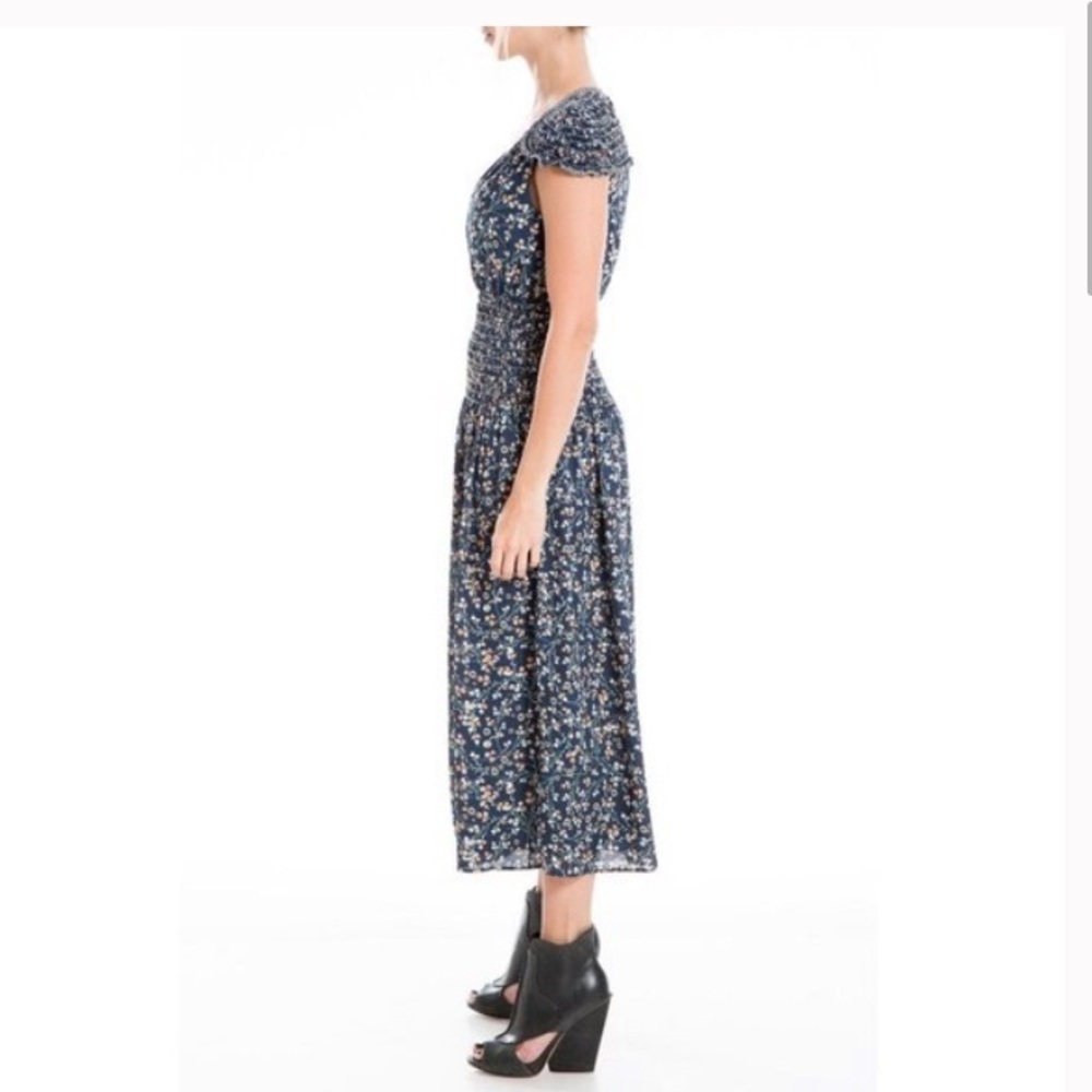 NWT Max Studio Ditsy Print Smock Waist Maxi dress - Picture 2 of 11